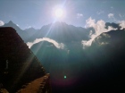 Light spray. Machu Picchu