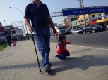 The challenges of baby walking. Callao